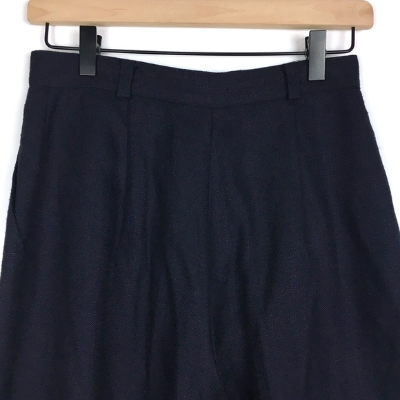 VINTAGE Mom Shorts Ultra High Waist Woven Navy Blue 80s 90s Retro Golf Size 8 - Picture 5 of 11